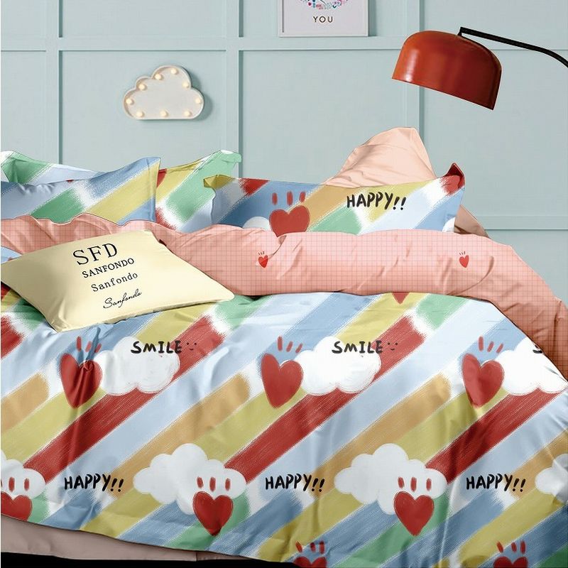 Size Bedding 3Dデジタルの印刷物100の綿の寝具セット4pcs 3pcs 100の綿王