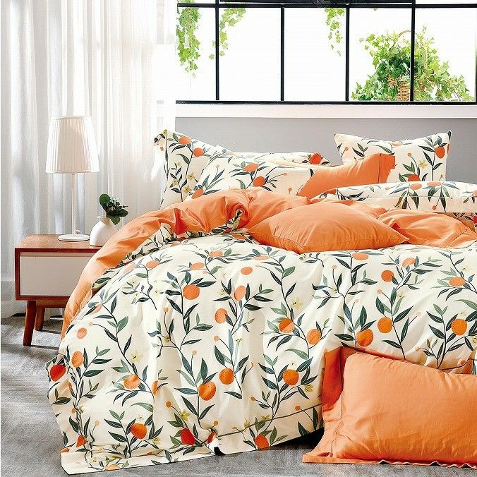 注文の羽毛布団カバー3pcs 300 TC 100%の綿の有機性Comfortorセット