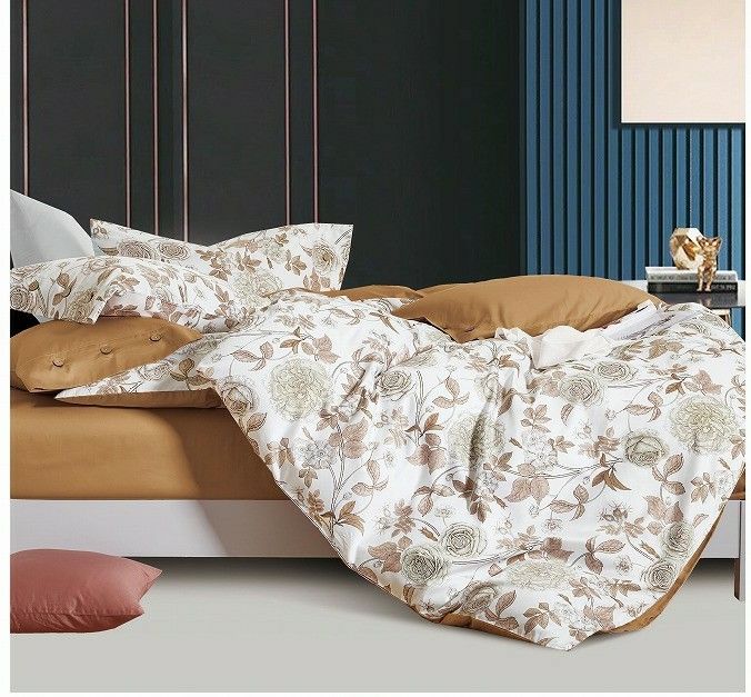 300 TCのシーツはComfortorの100%の綿の女王を置いた寝具カバー羽毛布団が注文置いた