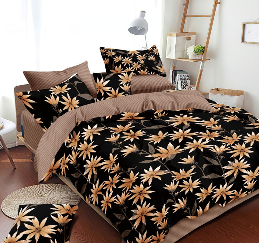 多色刷の花のMicrofiberの寝具セット70-130gsm
